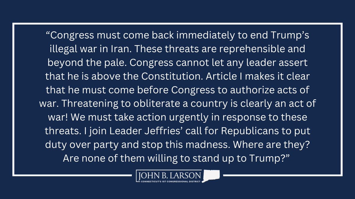 Rep. John Larson tweet media