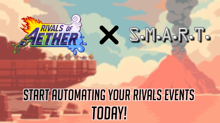 Rivals of Aether joins its newer sibling on the list of videogames supported by S.M.A.R.T.! Our tool that eases and automates fighting game tournaments now can be used in RoA to report game scores, splice match recordings, and handle your livestreams!