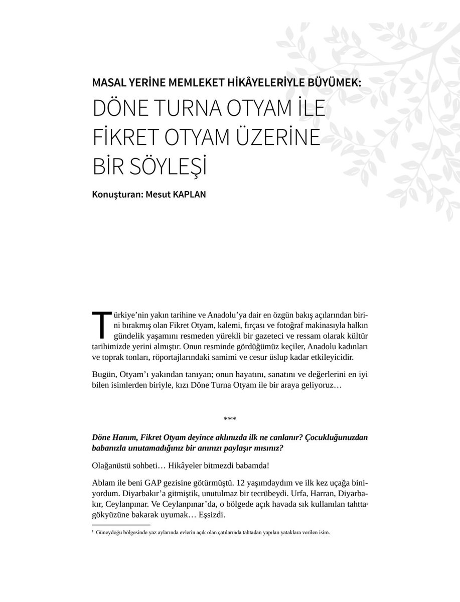 MessutKaplan's tweet photo. Ihlamur 161. Sayısı Fikret Otyam dosya konusu ile çıktı.
"Bir Memleket Sevdalısı Olarak Fikret Otyam ve Toprak Filmi" yazısıyla çalışma ortağım Tüveyç Demir ile biz de yer alıyoruz.
Fikret Otyam'ın kızı Değerli Döne Otyam ile yaptığımız söyleşi de bu sayıda.

@IhlamurDergisi https://t.co/2krjEQqJWG