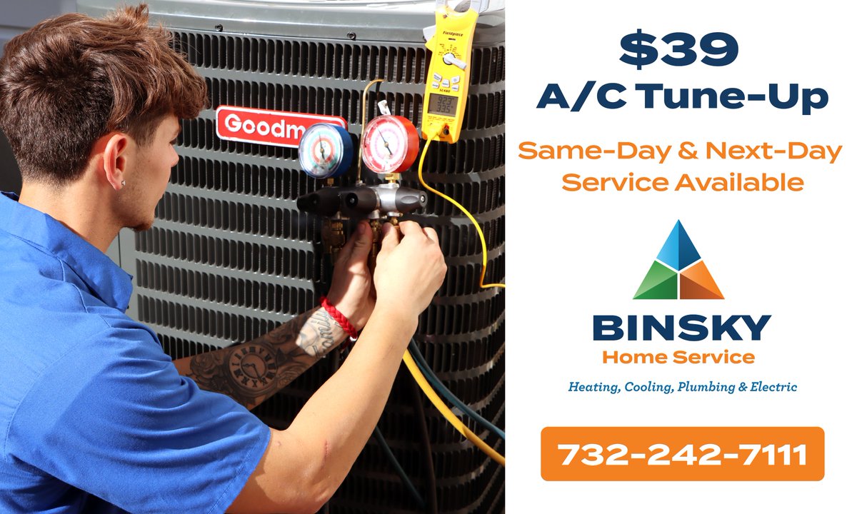 binskyhome's tweet photo. ❄️ Stay Cool for Less — $39 A/C Tune-Up 🔧
🌡️ Hot days are around the corner—make sure your A/C is ready!
⚡
📅 Same-day &amp; next-day service available!
📞 Call now: 732-242-7111
🔗 Visit: https://t.co/dIBKjgyAYC
✅ Book your tune-up today!

#StayCool ❄️ #ACService 🔧 #HVACExperts https://t.co/P4Do6oE0UG