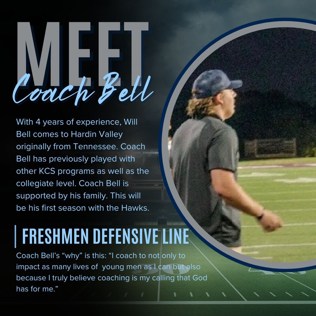 HVA_Football's tweet photo. Meet Coach Will Bell ❕ This will be Coach Bell’s first season with the Hawks 🏈 https://t.co/WmiPGGVRwc