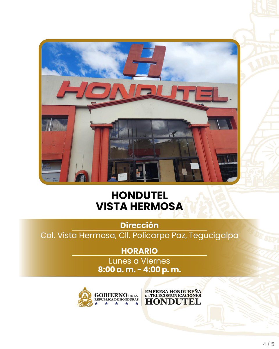 AÚN ESTÁS A TIEMPO ⏱️ 

¡Aprovecha la amnistía de HONDUTEL vigente hasta el 13 de mayo!

Te invitamos a visitarnos en la <a href="/ccithn/">CCIT</a> o en cualquiera de nuestros centros de atención.

¡No dejes pasar esta oportunidad!

#HONDUTEL
#Amnistía
#CentrosdeAtención
#CCIT