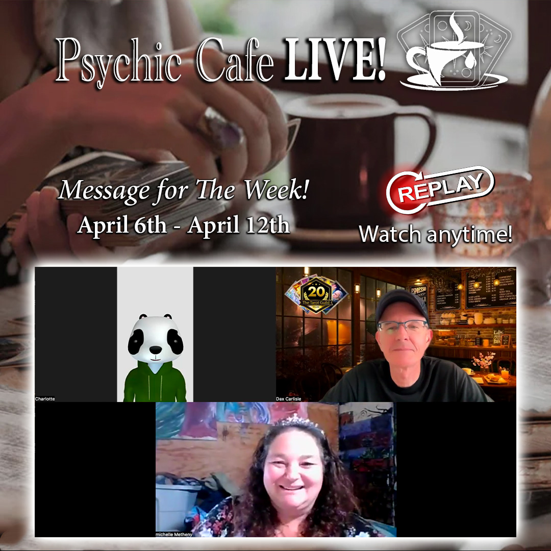 Tarot Tuesday! ☕️ 🥰 🎙️ ...Message for The Week! Free PDF Handout...
youtube.com/live/-y5vy1ojb…
...with ⬆️ Charlotte Quarnberg and Michelle Metheny! #Psychic Cafe LIVE! The #Tarot Guild