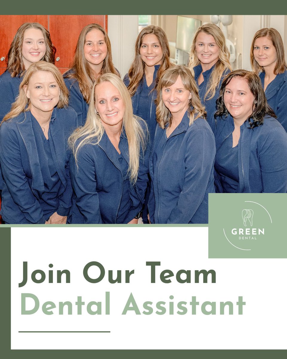 We’re looking to add two great people to our team: an Experienced Dental Assistant and a Dental Assistant Apprentice. No experience is needed for the apprentice role, and we are happy to train the right person who is ready to build a career. Apply at drgreendental.com/careers.