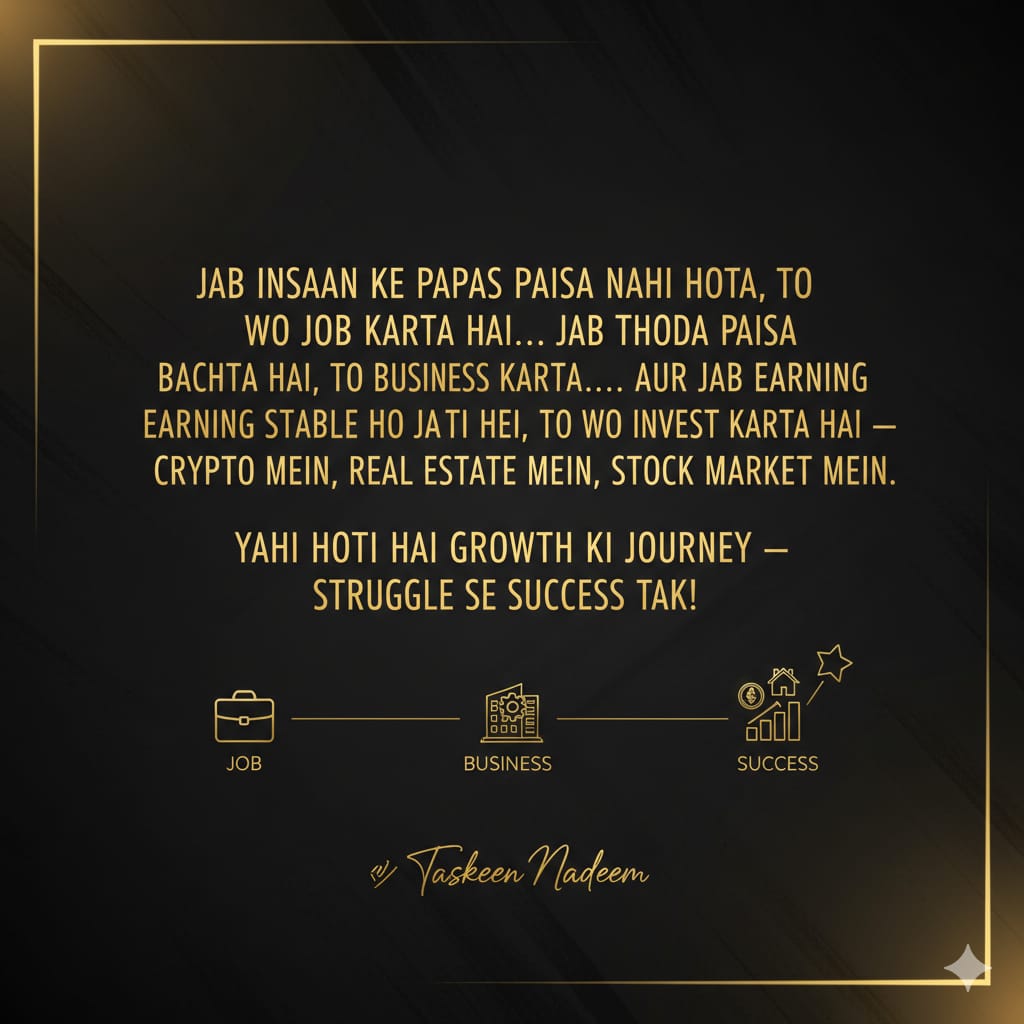 TaskeenVentures's tweet image. Income kamao → Business banao → Paisa invest karo

#MoneyMindset
#FinancialGrowth
#InvestSmart
#CryptoLearning
#StockMarketPakistan
#ReelsPakistan
#BusinessMindset
#EntrepreneurLife