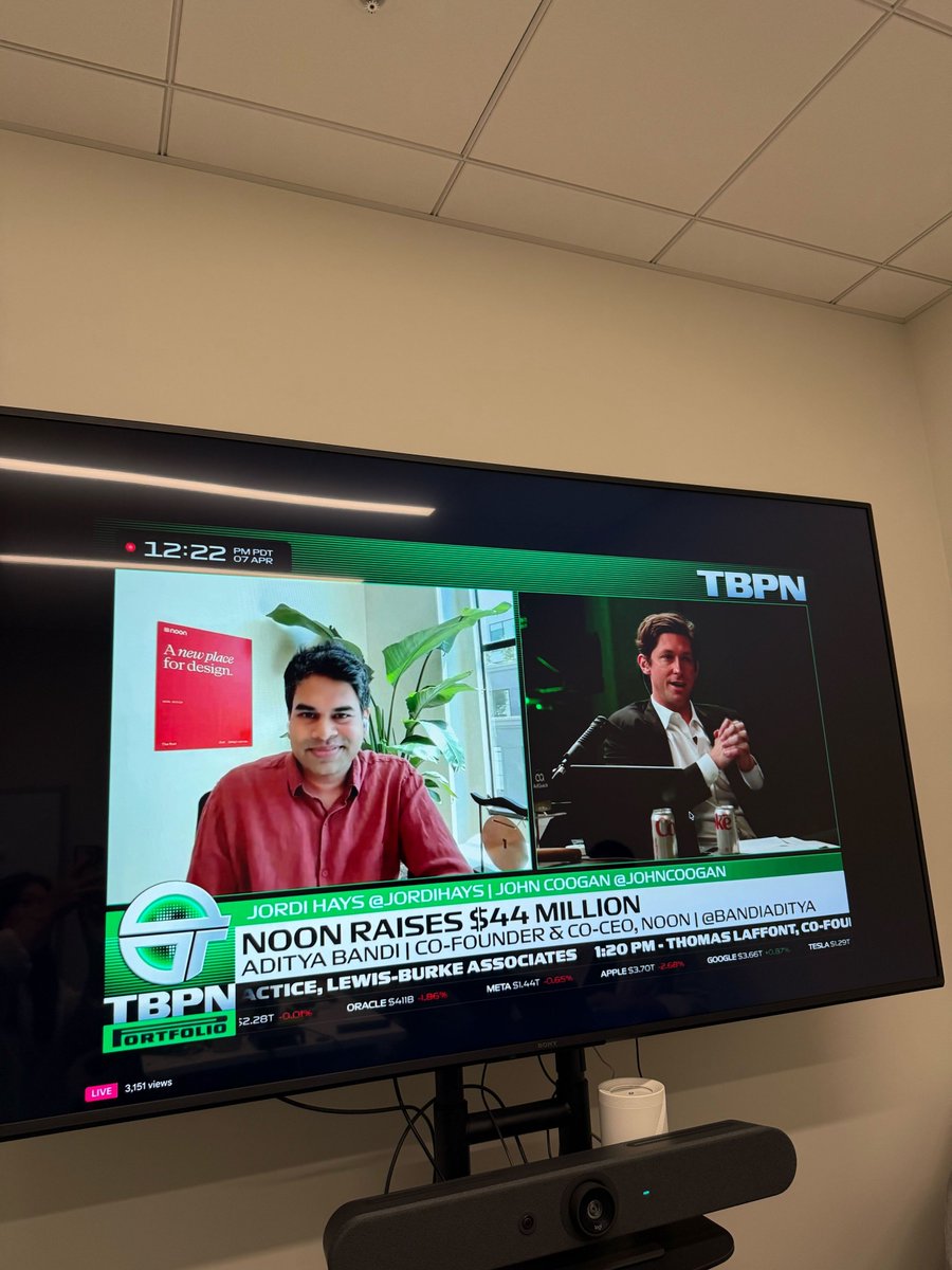 We're live right now! Hear from our co-founder <a href="/bandiaditya/">Aditya Bandi</a> on <a href="/tbpn/">TBPN</a>