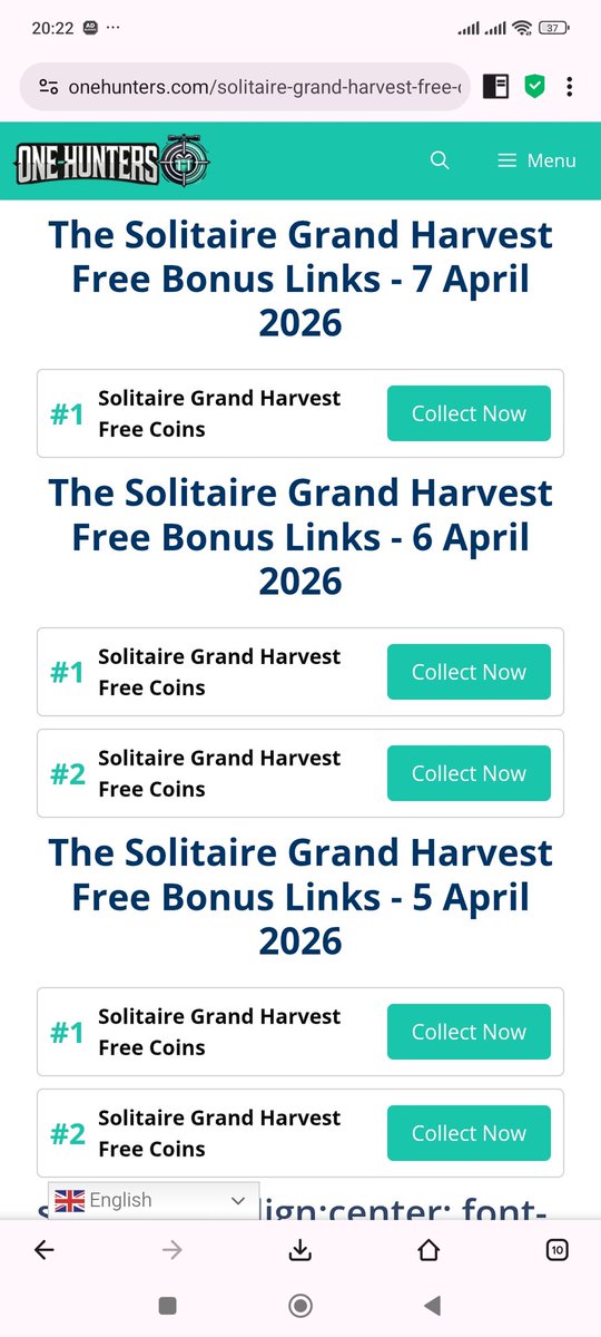 TodayLinks's tweet image. 🌾 Solitaire Grand Harvest Free Coins
🚜 Need more coins in Solitaire Grand Harvest?
Get your FREE coins instantly and keep your farm growing 🌾💰
Daily updated links — don’t miss today’s rewards!
👉 onehunters.com/free-grand-har…

#SolitaireGrandHarvest #FreeCoins #CardGames #Freebies