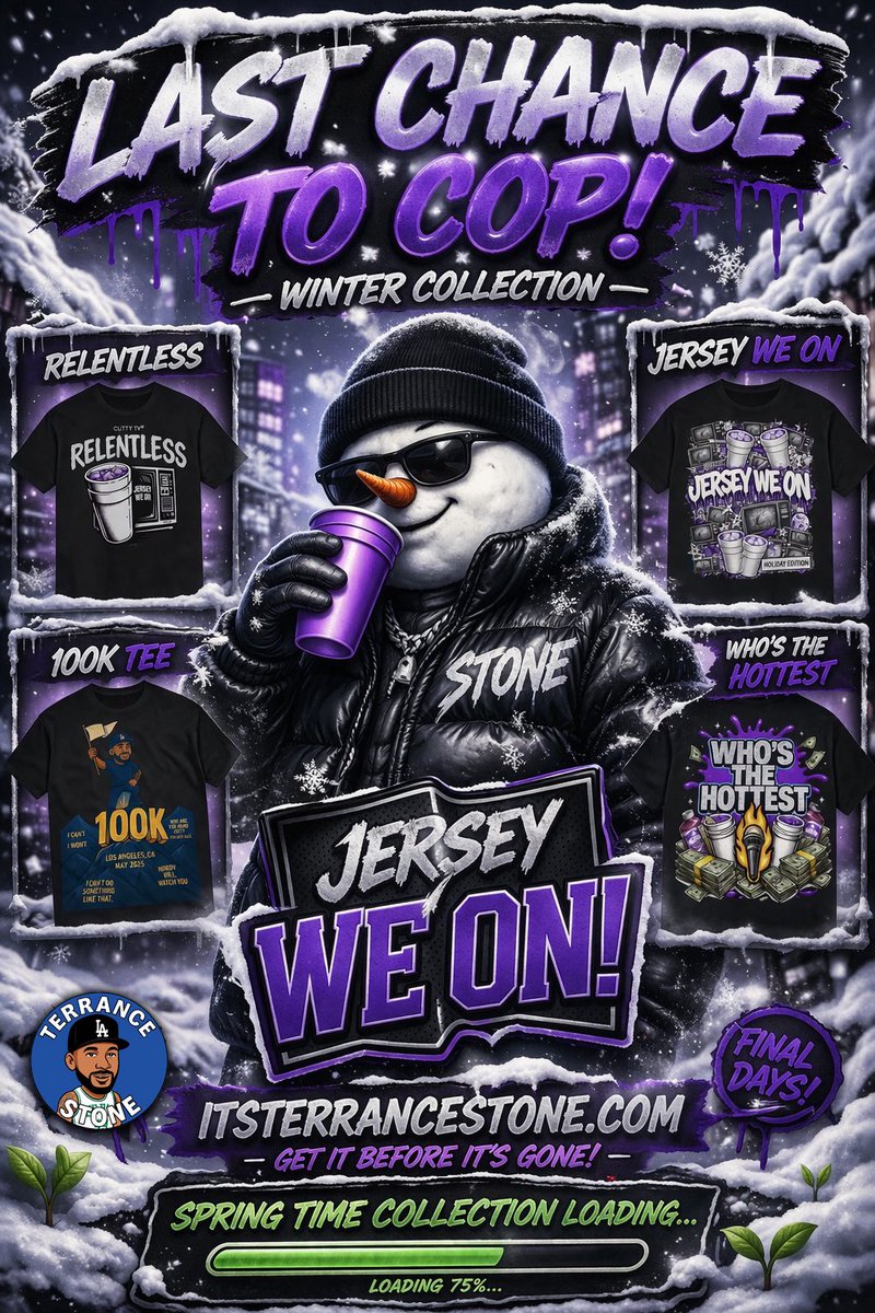 itsterrances's tweet photo. 🚨 Last Days To Cop 🚨

I want to personally thank EVERYONE who was able to get the winter collection. We are so grateful everyone loved the designs! We are officially dropping spring time collection this FRIDAY. 💎

Get yours today: https://t.co/6zvL2dDlwu ⬅️ https://t.co/Ps2GqGEndg