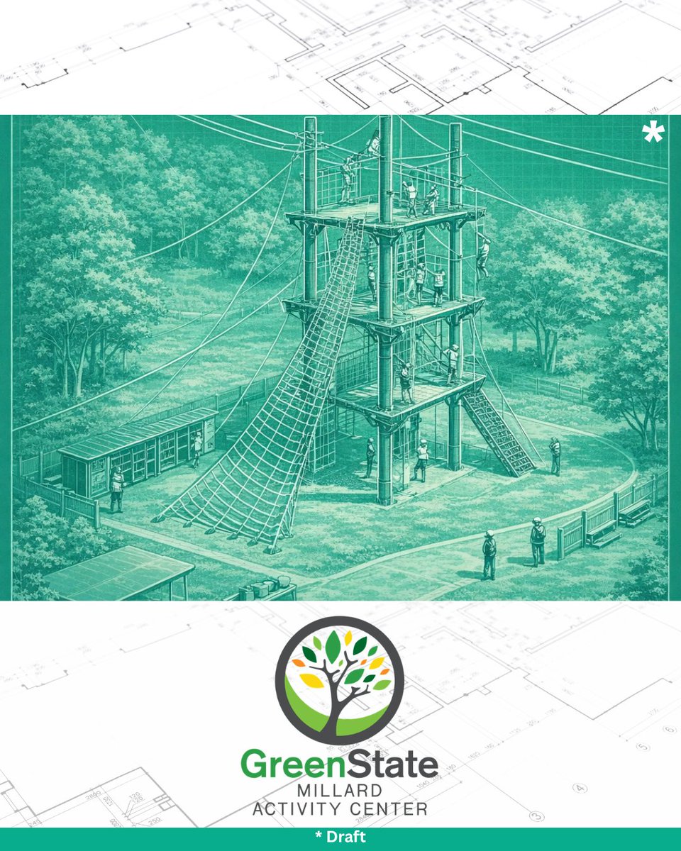 greenstatemac's tweet photo. Introducing the Endeavor Challenge Course at the GreenState Millard Activity Center 💚

We’re excited to bring something truly unique to our community - the Endeavor Challenge Course, a dynamic, multi-level adventure experience designed to inspire movement, confidence, and growth.

Students will have the opportunity to climb, navigate, and challenge themselves in new ways - building teamwork, resilience, and self-confidence along the way. From first steps to final zip line moments, every part of the course is designed to create meaningful, hands-on experiences that go far beyond fun. Because growth doesn’t happen on the ground - it happens when students take that next step, a little higher.

And it’s not just for students. The Endeavor Challenge Course will also serve as a powerful space for adults - ideal for leadership retreats, team-building experiences, and professional development. It’s an opportunity to step outside the usual environment, strengthen collaboration, and grow in new ways together.

Stay tuned - this is just the beginning.

#greenstatemillardactivitycenter #mpsfoundation