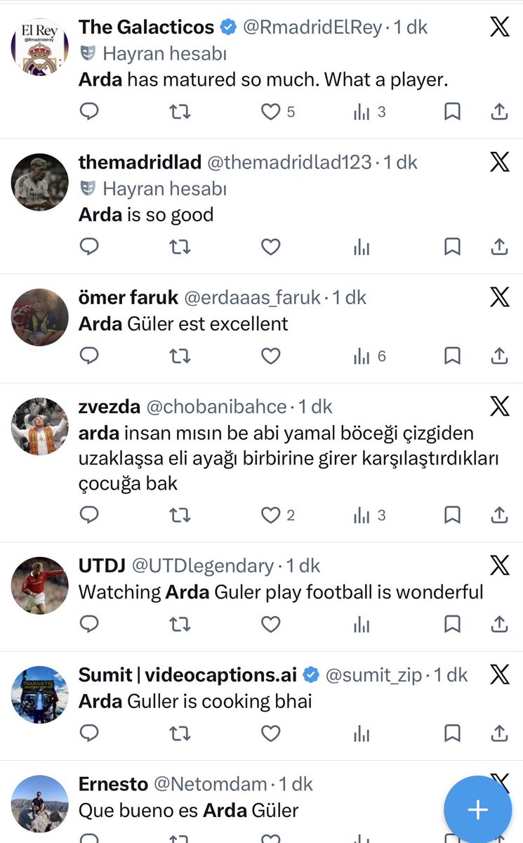 Real Madrid Bayern maçı her dilde ARDA GÜLER 😍