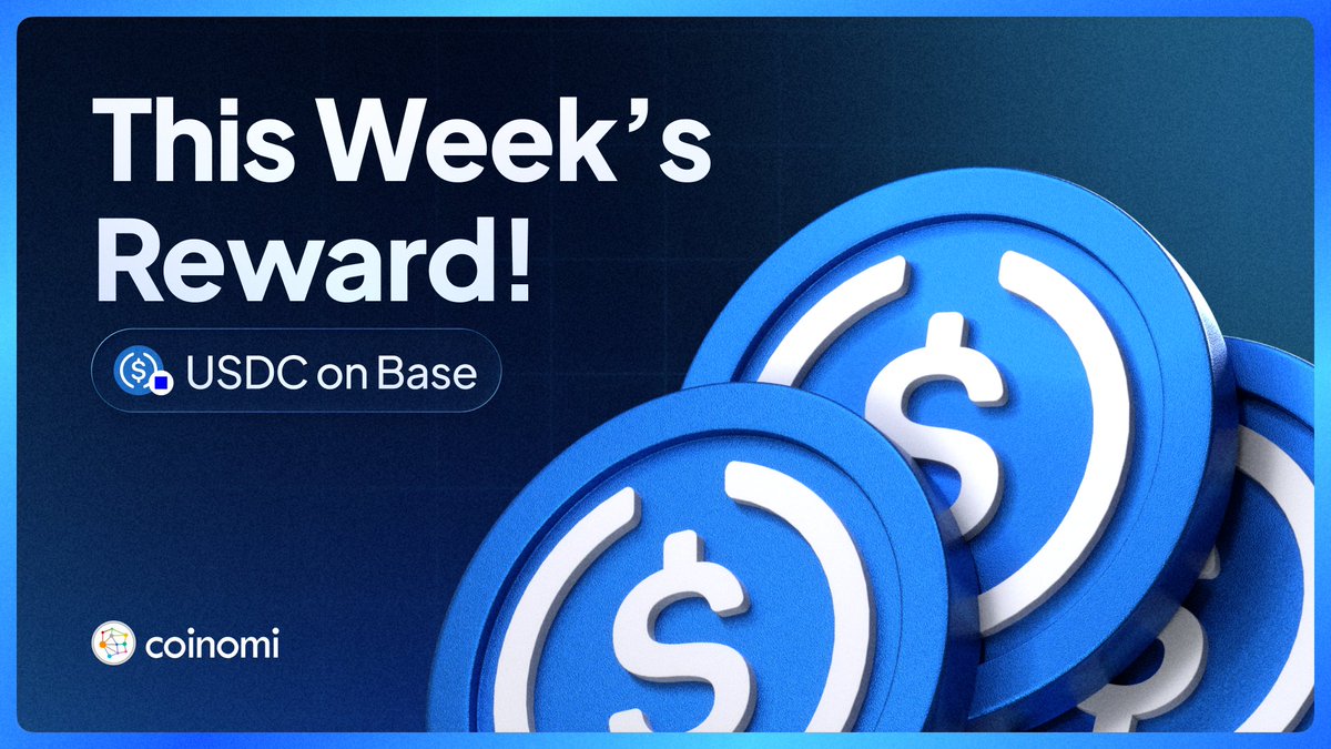 This week's $USDC airdrop on @Base is out. 💸

If you've been collecting crystals in Coinomi Rewards — check your wallet. If you haven't started yet, now's the time.

coinomi.com/en/downloads/