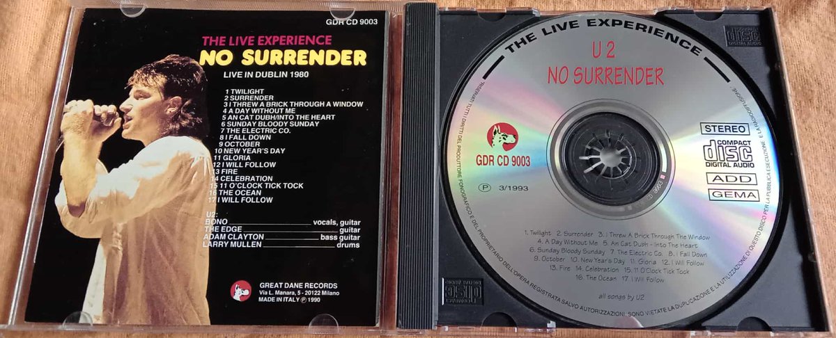 CD U2 - No Surrender - The Live Experience - Live in Dublin 1980