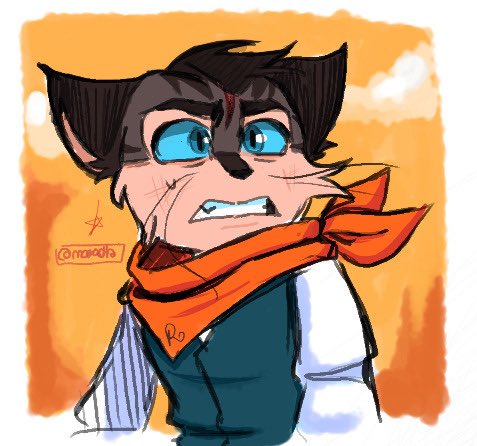 #lackadaisyfanart #lackadaisy 

Rocky - Powder hell AU