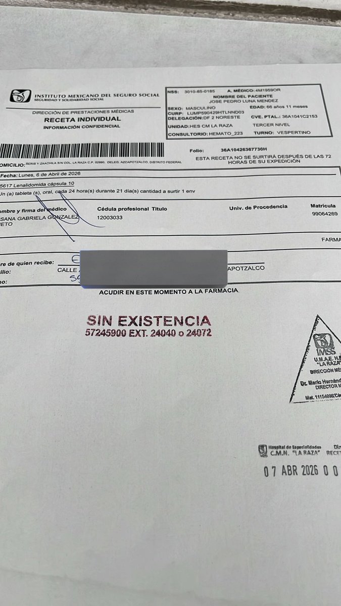 moon_yely's tweet photo. @Tu_IMSS @ClaraBrugadaM @Claudiashein  @zoerobledo @ImagenTVMex @MVSNoticias 

Otro mes sin medicamento https://t.co/1mqiFCiJXg