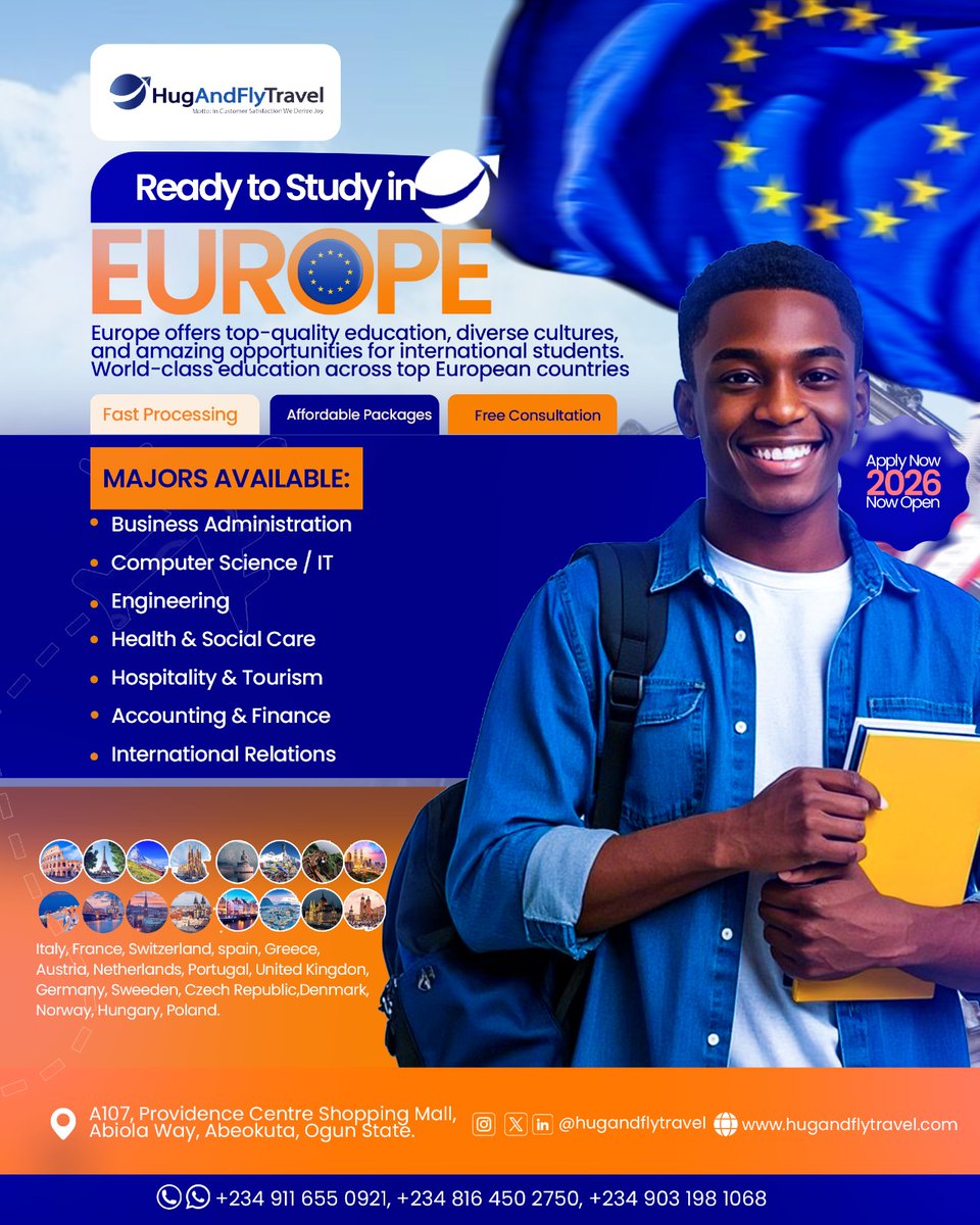 Deebluevisuals's tweet image. 76/100

Designed to convert. 🎯 This study-abroad flyer for @hugandflytravel was built to grab attention and drive action bold typography, strategic layout, and a color palette that screams trust and opportunity. 🇪🇺✈️

#GraphicDesign #FlyerDesign #StudyAbroad #DesignInspiration