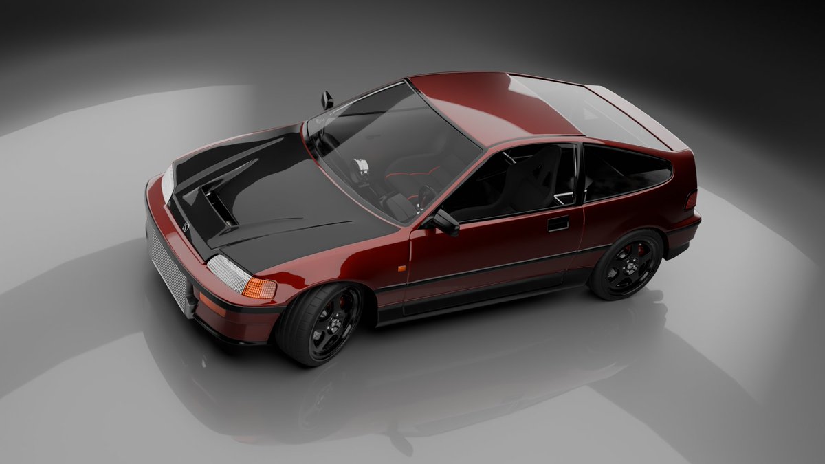 Hazel3DWorks's tweet image. Another one done! Huge thanks to It_Dropkick! W dad for driving this sickass crx. #Blender #3Dmodelling