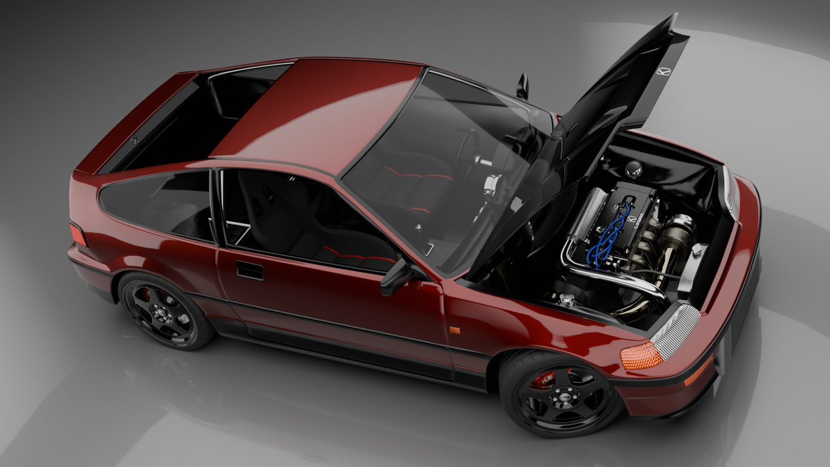 Hazel3DWorks's tweet image. Another one done! Huge thanks to It_Dropkick! W dad for driving this sickass crx. #Blender #3Dmodelling