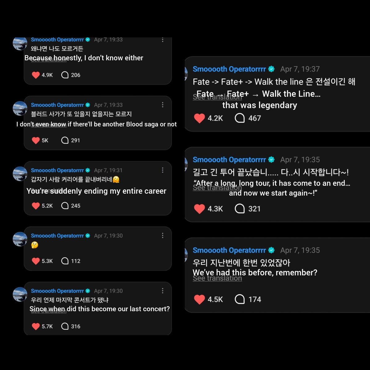 enhapopbase's tweet photo. An ENGENE said on Weverse that there's always exams for them but concerts don’t come around again, JAY replied assuring that ENHYPEN won't stop doing concerts but not sure if it will be as 'BLOOD SAGA Tour'. https://t.co/XmHRhc449T