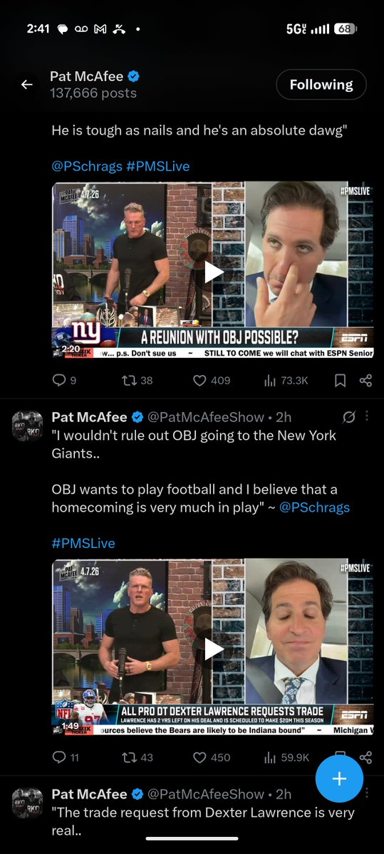shae_patton's tweet photo. @PatMcAfeeShow @PSchrags Damn @PSchrags why'd they have to do you like that with these thumbnails? https://t.co/DanyeFviUT