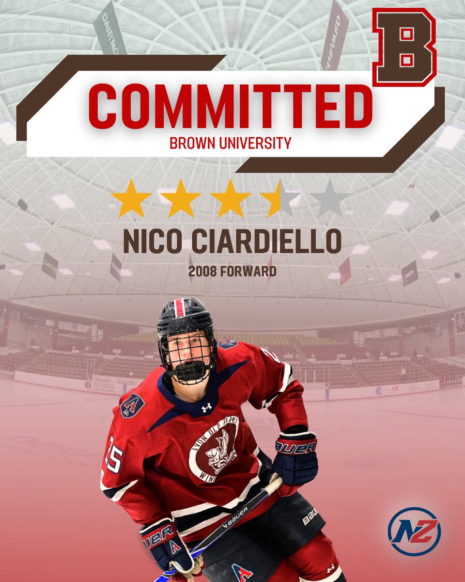 _Neutral_Zone's tweet photo. 3.5⭐️ Nico Ciardiello commits to @BrownU_MHockey - the late 2008 forward was ranked #34 for his birth year in our 2026 New England Prep Rankings and had a strong year playing for both @AOF_Hockey and the @NOREASTER1816u
📸: Dan Hickling https://t.co/dFR6MzxS2y
