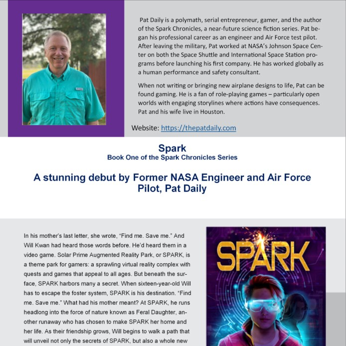 MPSmithAuthor's tweet image. New Release by Pat Daily -- Spark
view.publitas.com/mpsmith-publis…
#book #bookblast #bookpromo #greatread #BYNR #NewRelease