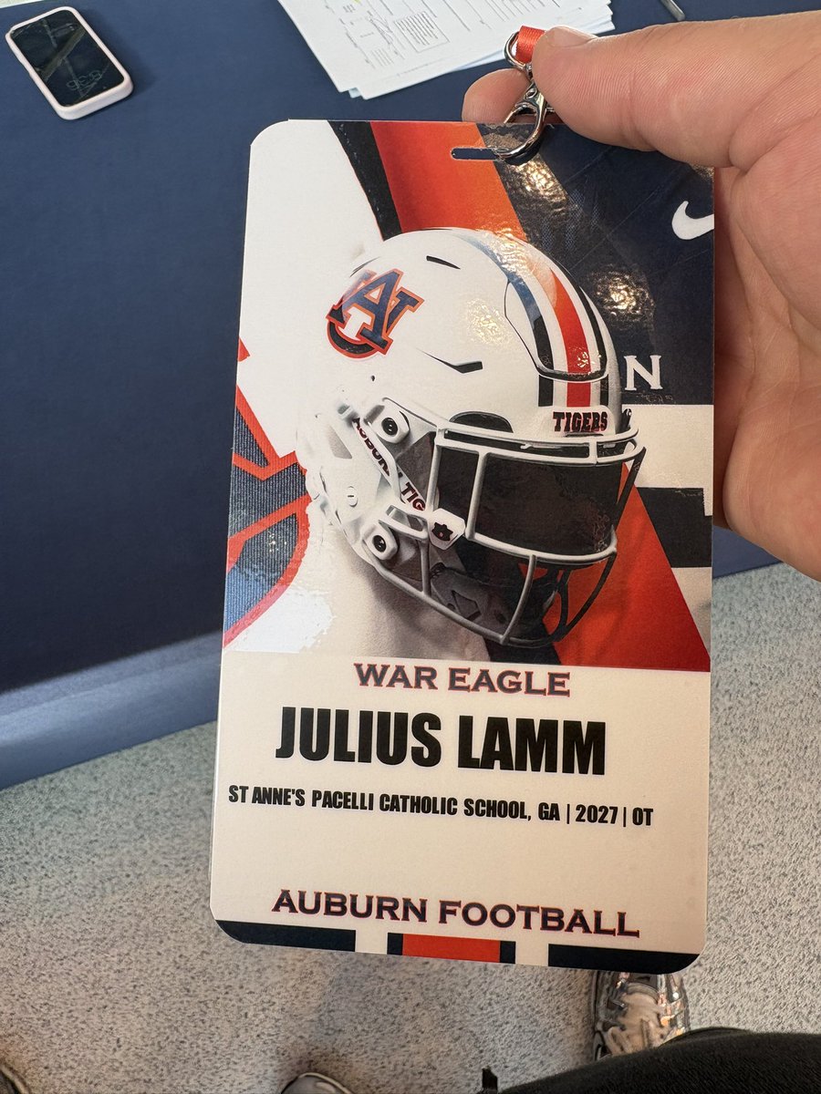 jlamm77's tweet photo. Had a great time at @AuburnFootball today. Learned lots of new things at a college level! @RecruitGeorgia @247recruiting @BigFaceSportss https://t.co/JMwFqx0wXa