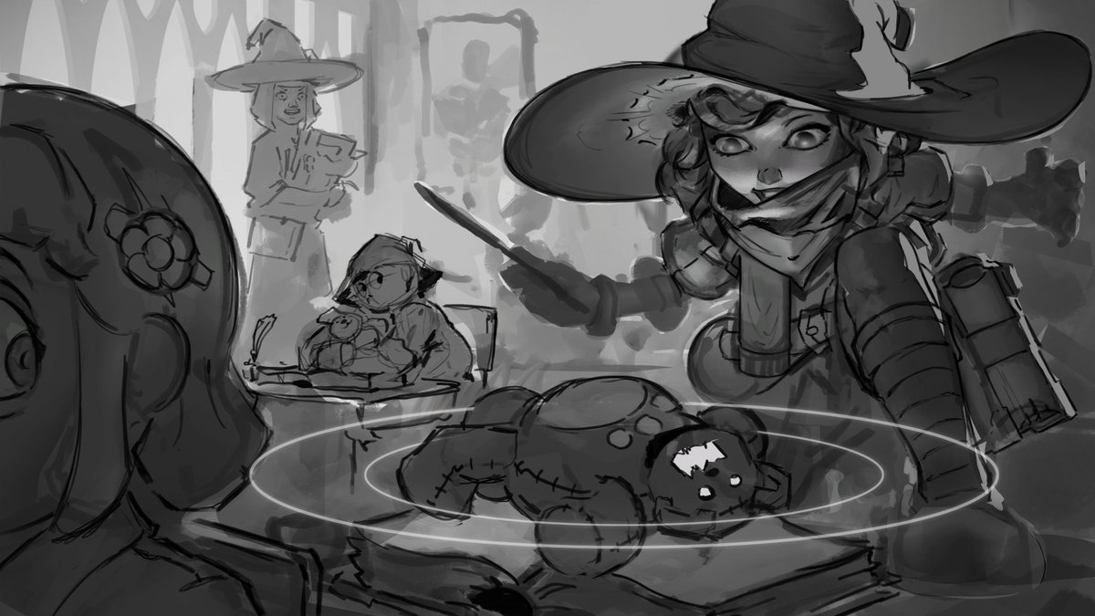 Sz_Bendeguz's tweet photo. I've started working on an Arcanist (student) Annie. The plan is that she's bringing Tibbers to life and disrupting the class. I had blast drawing scared little kids and the teacher.
#LeagueofLegends #ArtofLegends https://t.co/QSeKjT8CNH