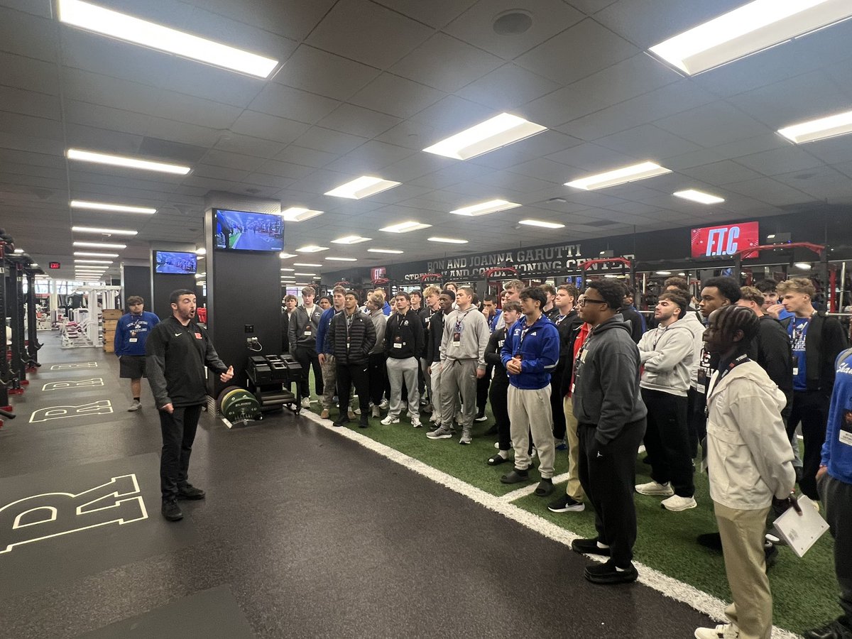 DCCfootball's tweet photo. 2026 Detroit CC Football College Bus Tour! 4th Stop BIG 10 @RFootball ! #WeAreCC https://t.co/UlvOHm46Xu