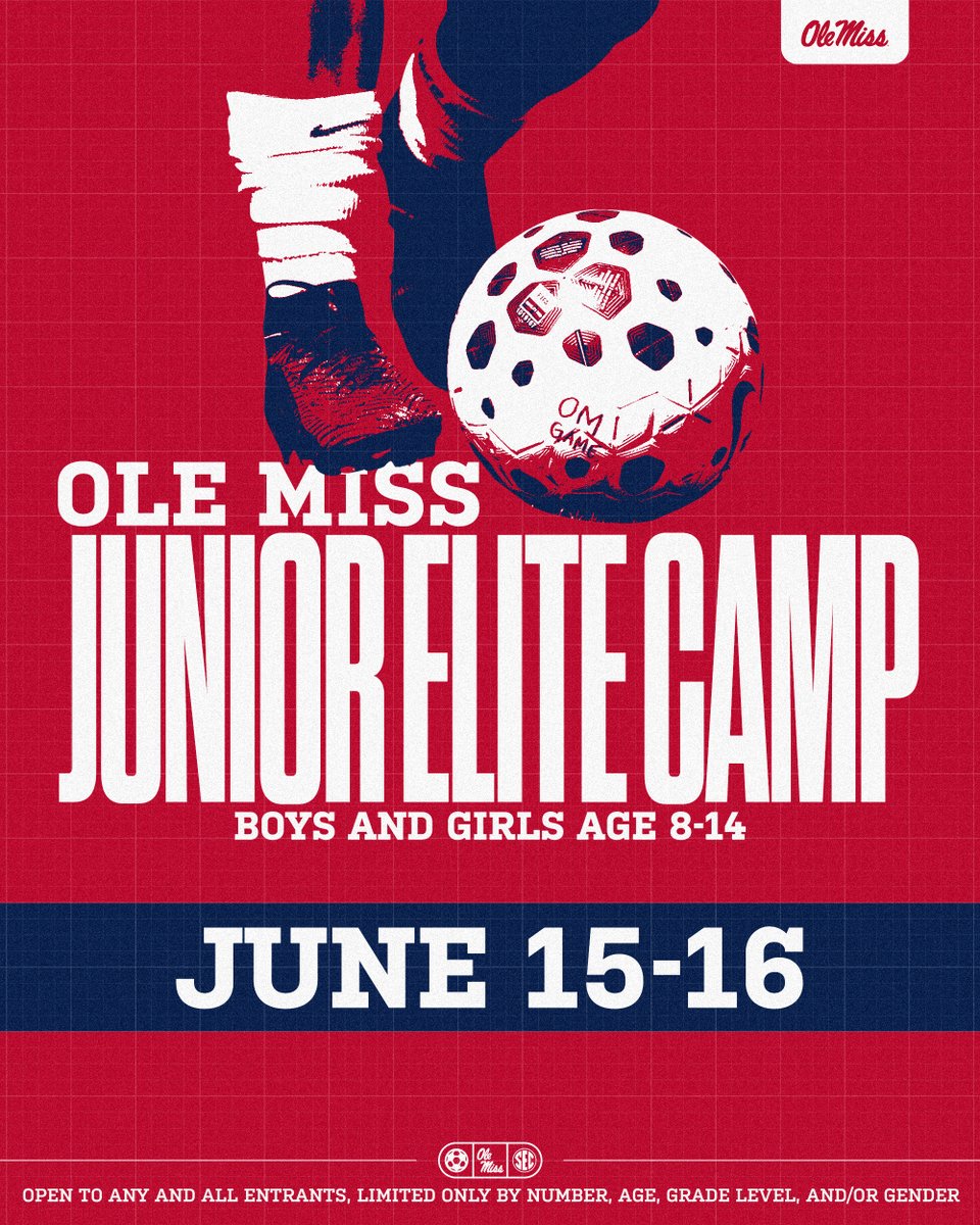 OleMissSoccer's tweet photo. Camps, Camps, Camps‼️

@TShulenberger 

🔗https://t.co/iNL55Bf6fq | #HottyToddy https://t.co/agZE1OLxfx