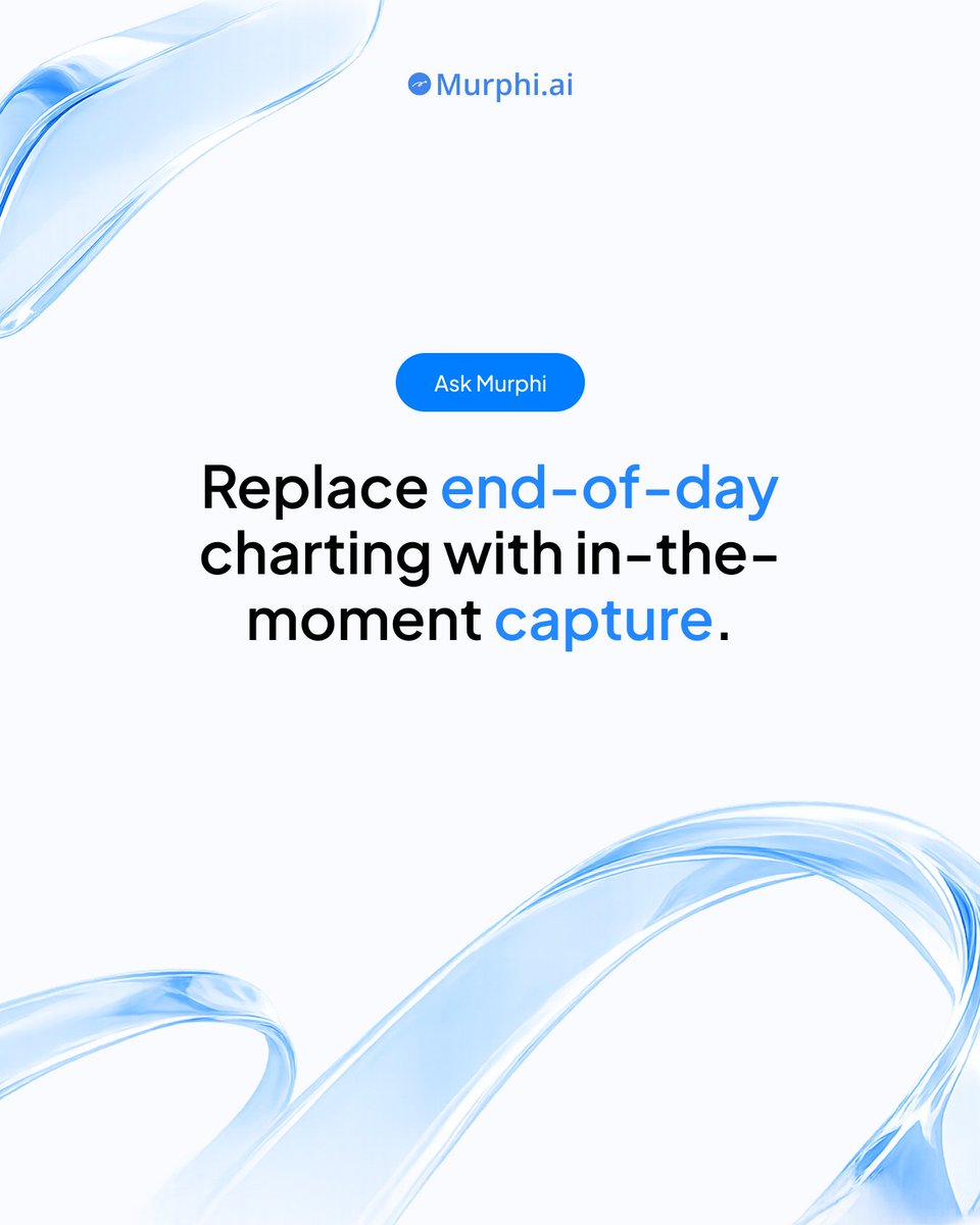 MurphiAI's tweet photo. Care doesn’t wait. Your documentation shouldn’t either.

Replace End-of-Day Charting with In-the-Moment Capture

Less charting after hours. More focus on patient care.

#HealthcareAI #ClinicalWorkflow #DigitalTransformation #CareDelivery #MurphiAI https://t.co/6Rj807cT39