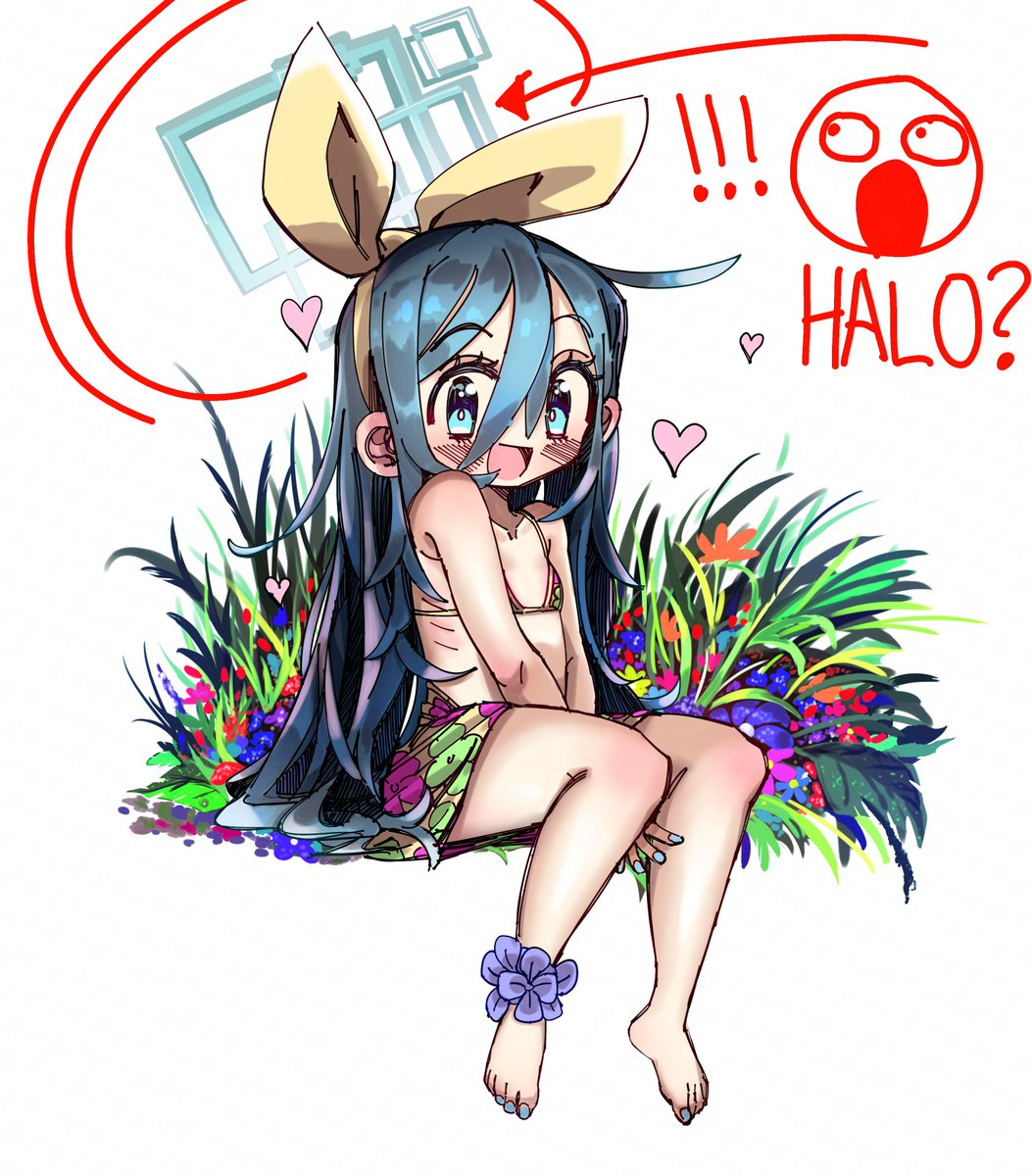 Someone mentioned to me that my original art didn't have a halo so I added one. #bluearchive #ブルアカ