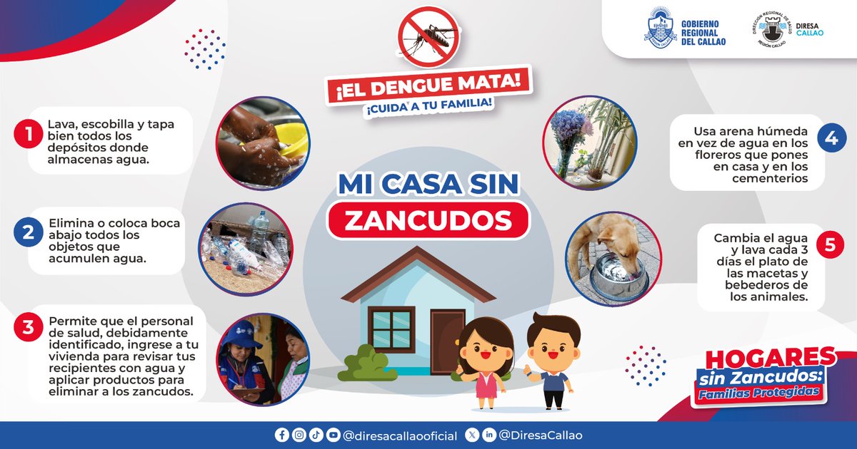 Mi casa es un espacio seguro, limpio y libre de zancudos. 
Eliminamos el agua estancada, mantenemos todo ordenado y protegemos a nuestra familia del dengue.