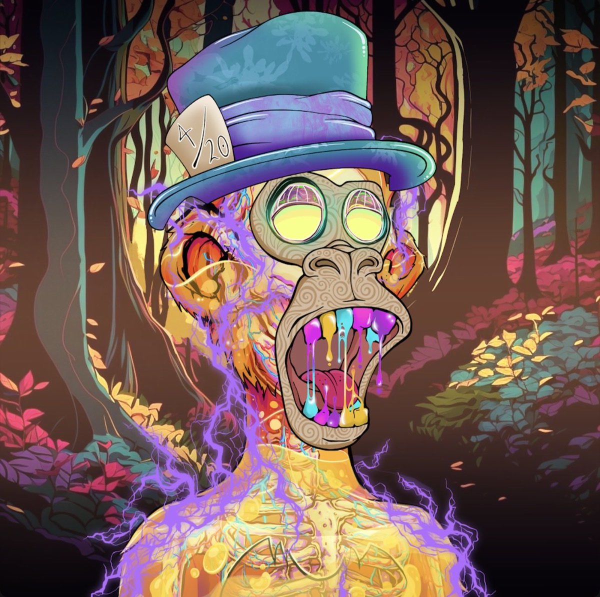 DiamondHand209's tweet photo. What’s up all. It sure has been a while! Here are a few creations I worked on last night using the trippin ape trait swap system! @TrippinApes reminds me of the good ole days creating some badass @BVDCAT_ ‘s . https://t.co/NGageUn65G