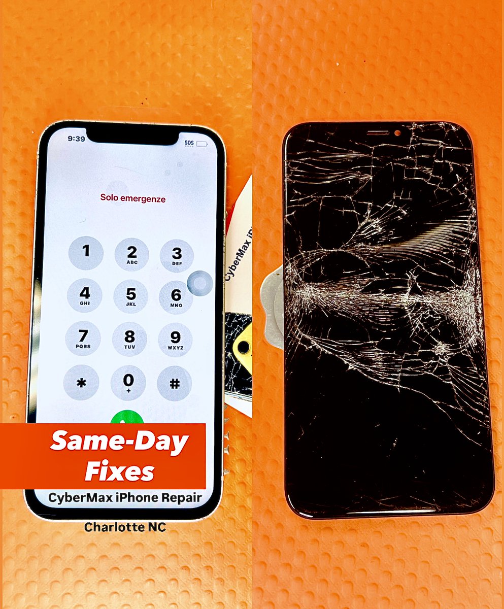 cybermaxiphone's tweet photo. Need phone repair near you in Charlotte? 📱
CyberMax iPhone Repair offers fast iPhone repair &amp; phone screen repair with most screens fixed in about 20 minutes.
📍 8505 Lawyers Rd A, Charlotte
📞 (704) 644-5533

#PhoneRepair #iPhoneRepair #CharlotteNC #ScreenRepair #NearMe https://t.co/r9R3nfL2E0