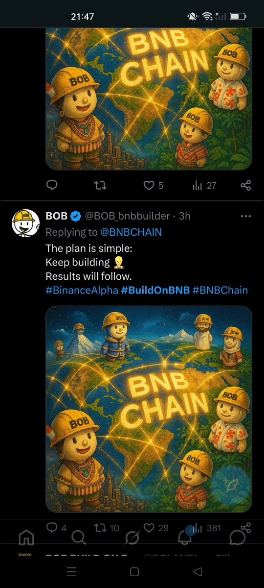 BOB BUILD ON BNB tweet media