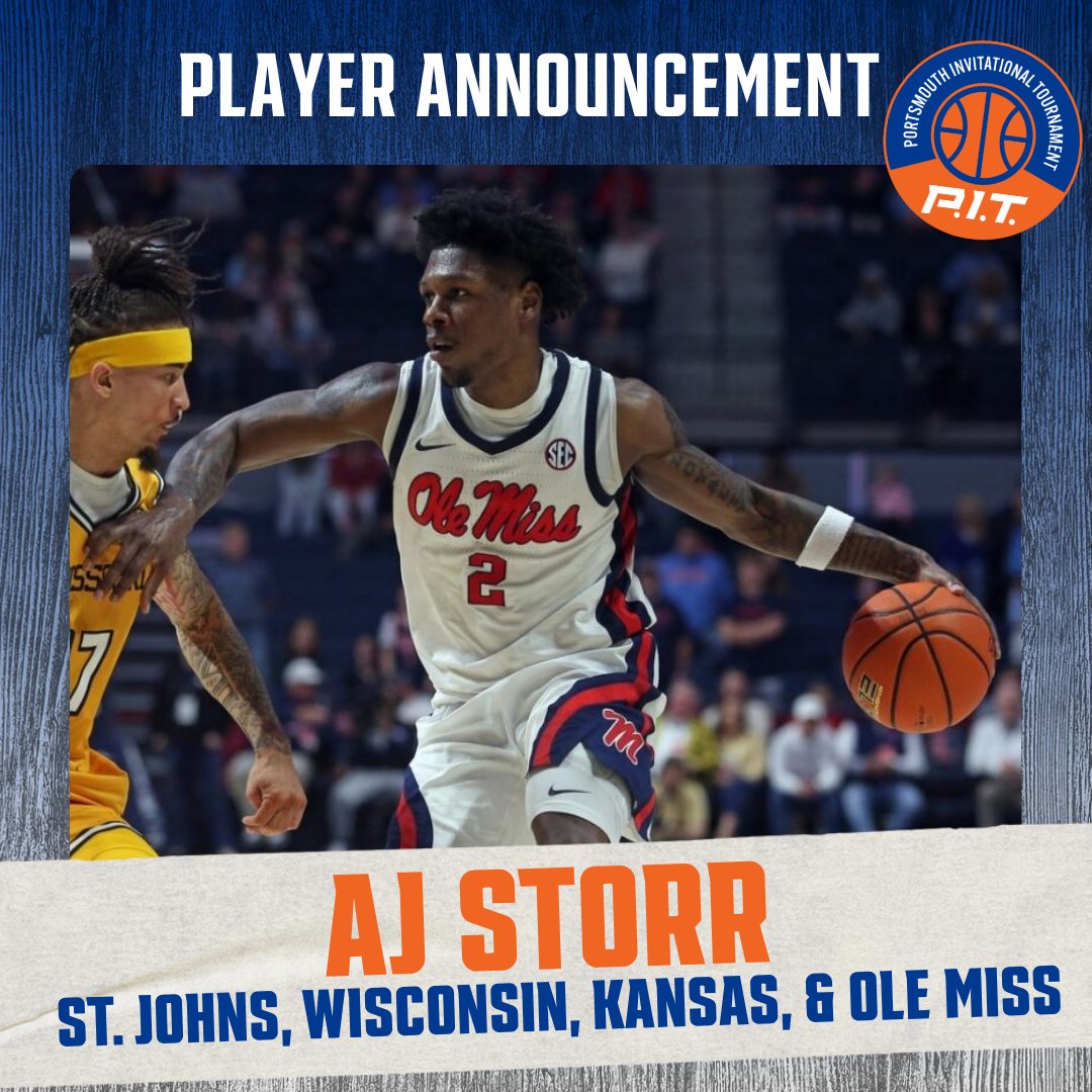 PIT_Basketball's tweet image. We're hitting all the power 4 conferences to begin the announcements! Welcome @OleMissMBB's AJ Storr out of the @SEC #PIT26