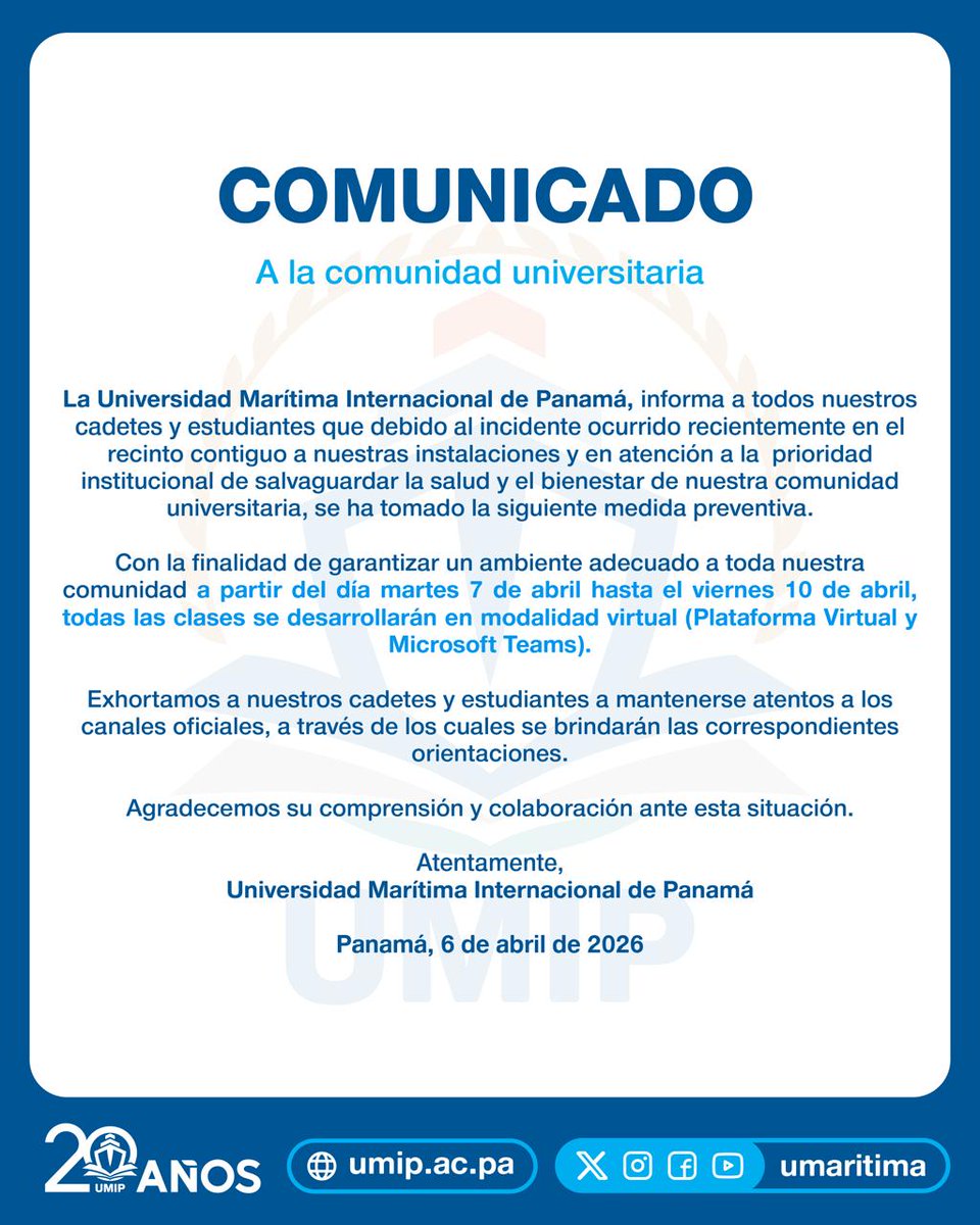 Universidad Marítima Internacional de Panamá tweet media