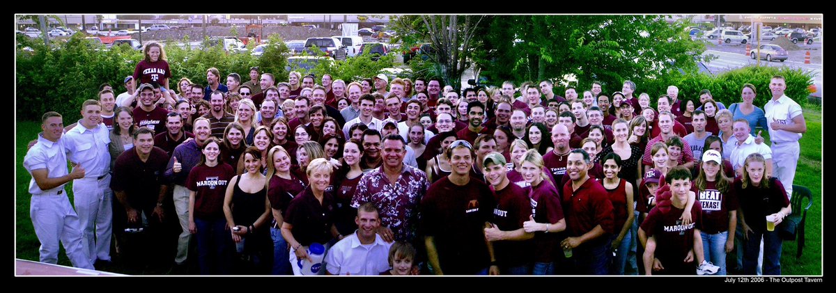 metwo2010's tweet photo. @tamusystem When Mike Fossum flew, Paul Hill ‘84 was Mission Operations Director.  Matt Leonard ‘86 and myself (‘86) helped to organize a yell practice at the Outback before Paul had the yell leaders wake up Mike with the War Hymn.  NASA is full of Aggies. https://t.co/KZawgl8NES