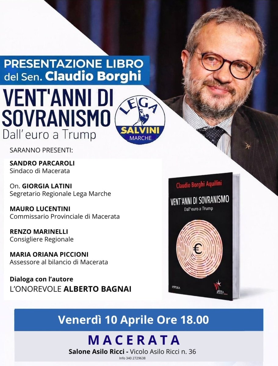 ClaudioBorghi's tweet photo. Dato che mi pare che le cose da dirci aumentino, direi che prima di andare in piazza a Milano il 18 possiamo vederci prima a MACERATA questo venerdì https://t.co/fgPtZeVfVG