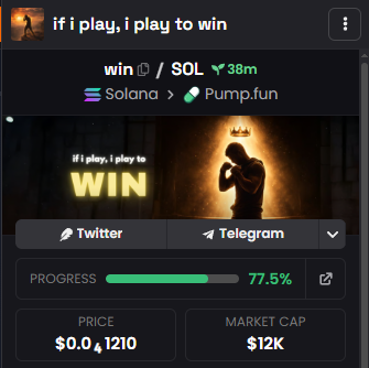 GoatGems's tweet image. This will go viral

A lot of ppl is starting to post about $WIN

Narrative is very good

IF I PLAY, I PLAY TO WIN

CA:
BjDQ7xvGwr8Q35v7cVb8Eteb47qoBWzgAutUb4L9pump