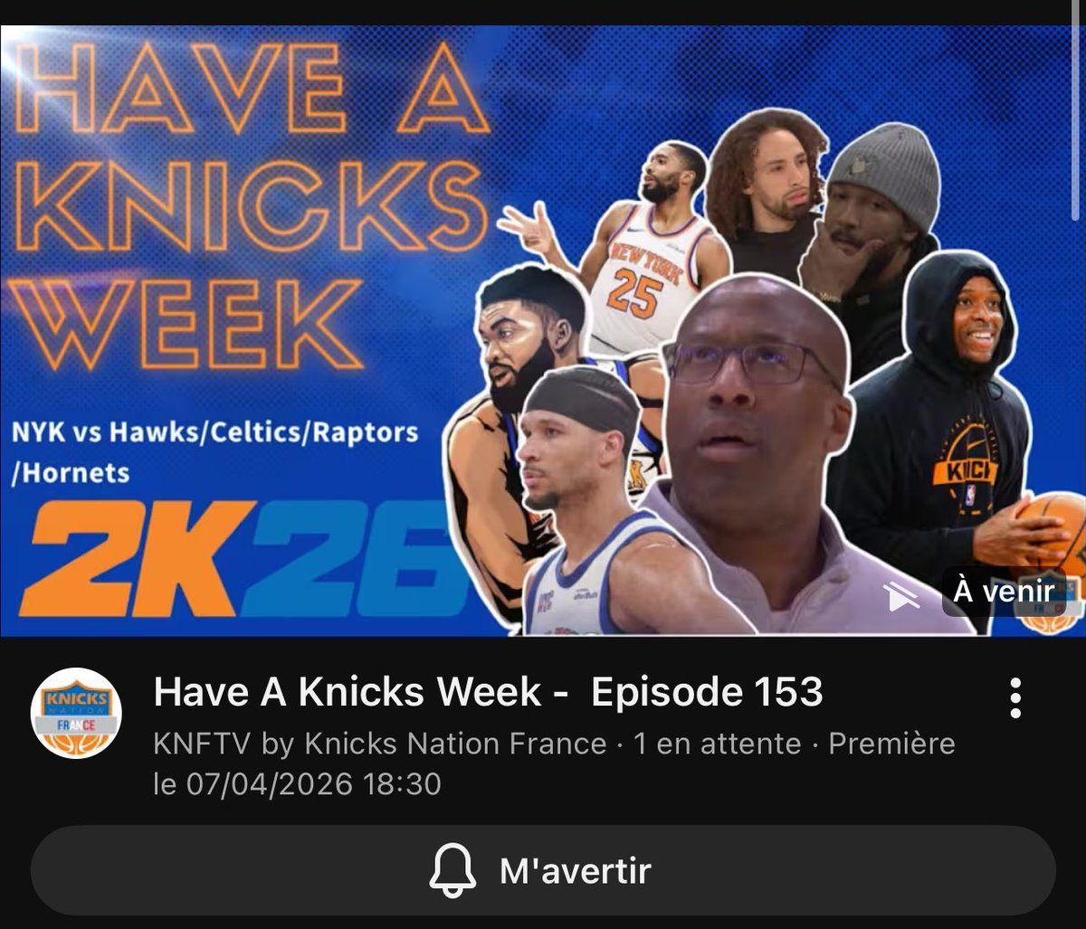 KnicksNationFr's tweet image. Le dernier épisode de la régulière arrive 😉

📺 youtu.be/-m6HdwkKvTI

#HaveAKnicksWeek #KNFTV #ComingSoon