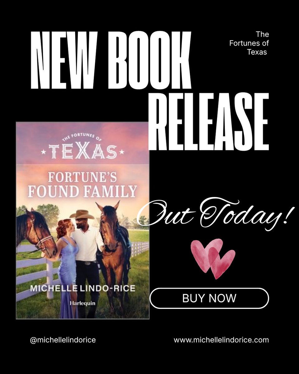mlindorice's tweet image. ✨🎉Woohoo!! Today is Release day! FORTUNE’S FOUND FAMILY is here. My 16th book with Harlequin! Enjoy! ✨🎊💖

#buynow #newbookalert #books #newbook #romancebookstagram #BookBoost #BookX #readers #author #mustread #musthave