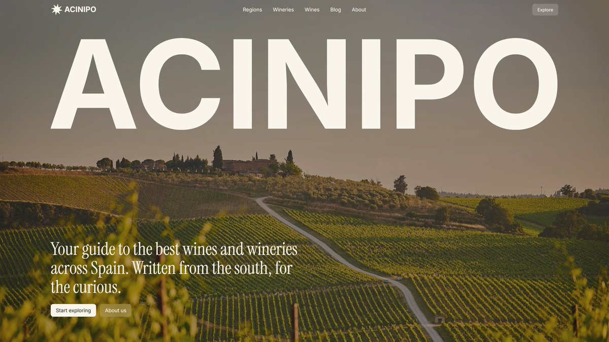 madebynicolas's tweet photo. Las bodegas de Ronda hacen algunos de los mejores vinos de España. Nadie lo sabe porque nadie lo cuenta bien. Acinipo Wines nació para cambiar eso — y necesitaban una web a la altura 👇 https://t.co/YaUuBSt0Yi