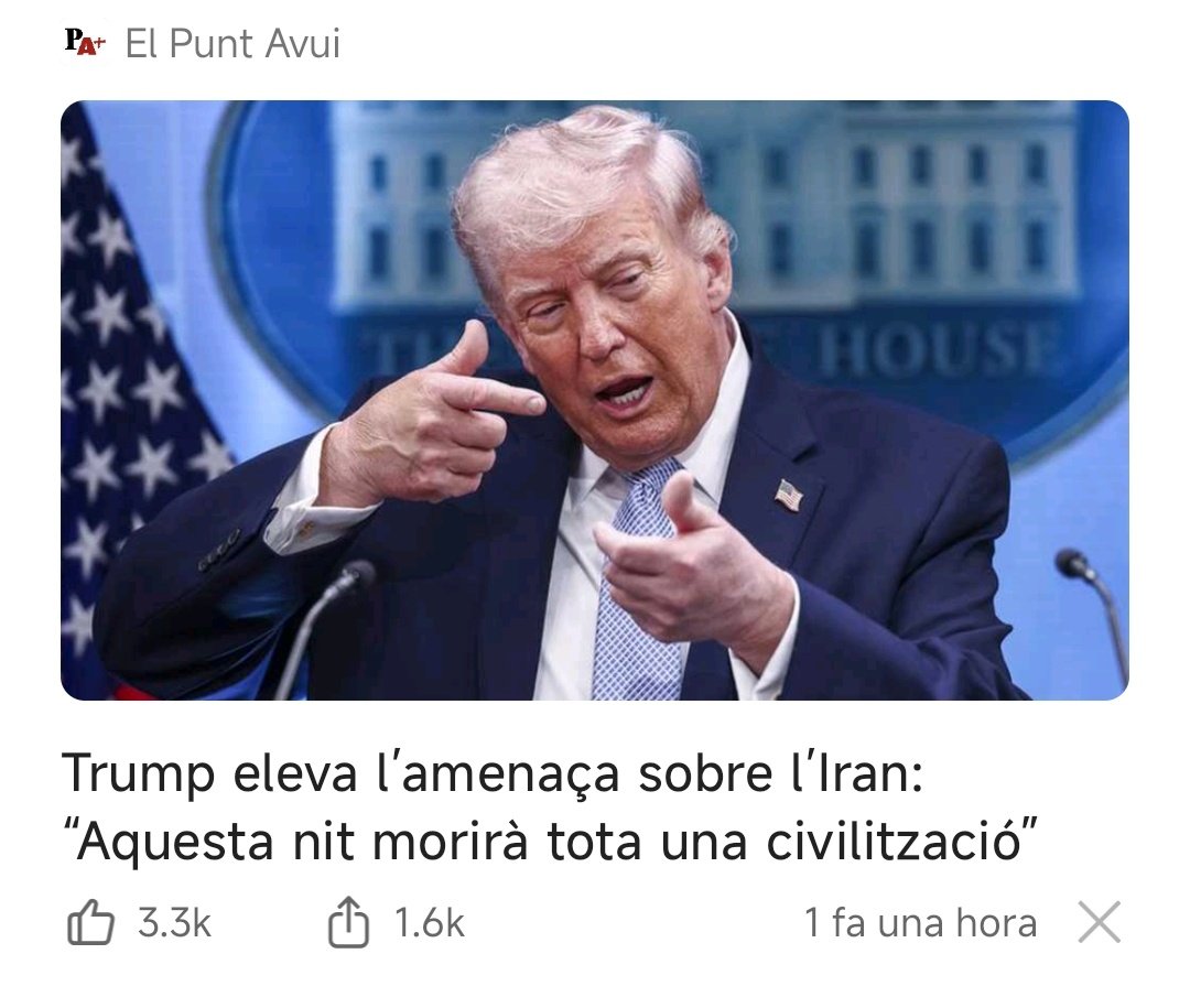 I això, són les declaracions del genocida/terrorista <a href="/realDonaldTrump/">Donald J. Trump</a>