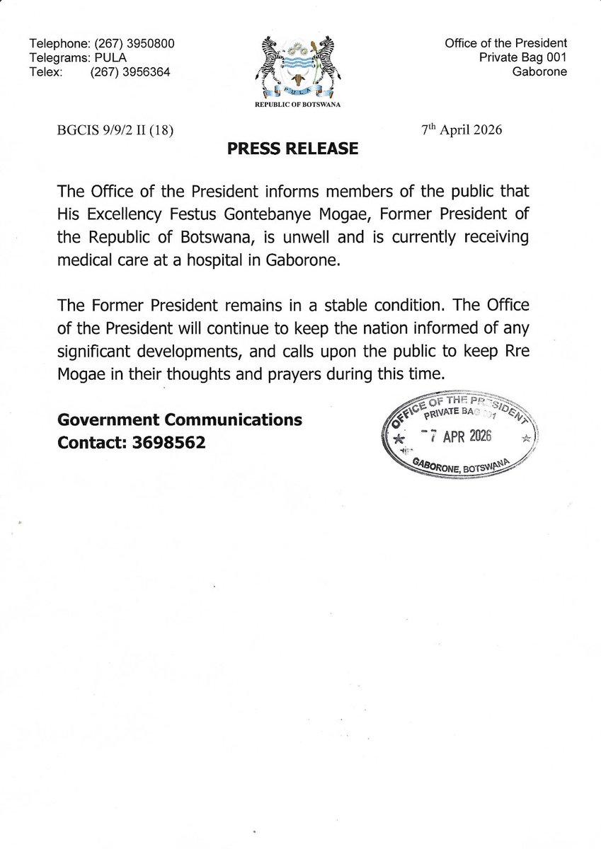 Botswana Government tweet media