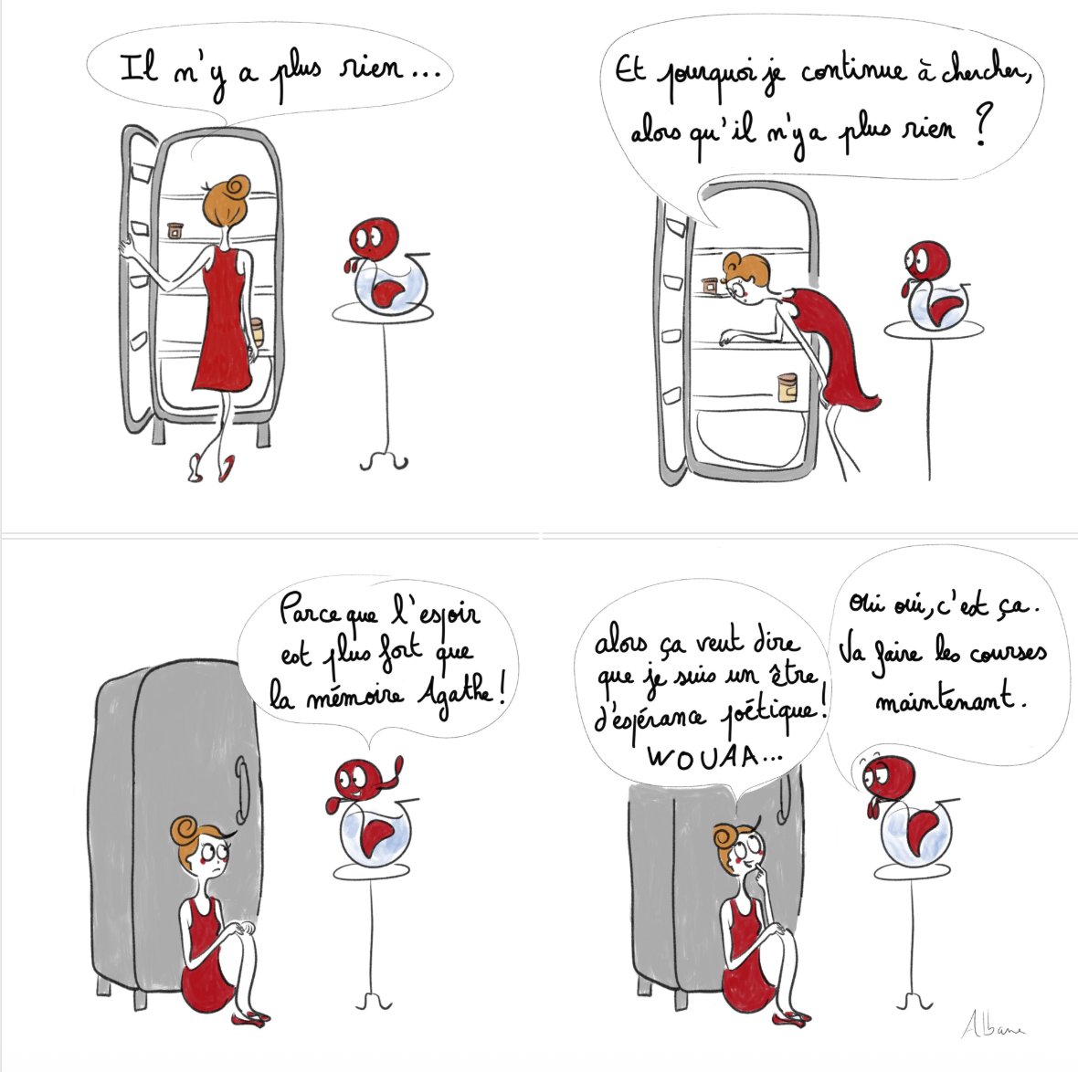 AgatheGazouille's tweet image. On sait qu’il n’y a rien.
Mais on vérifie quand même.
Soyez honnêtes, ça vous arrive aussi, non ? 😄
#illustration #bd #humour #agathe #rodolphe #espoir #philosophie #viequotidienne #frigo #courses #agatheetrodolphe #LaVie