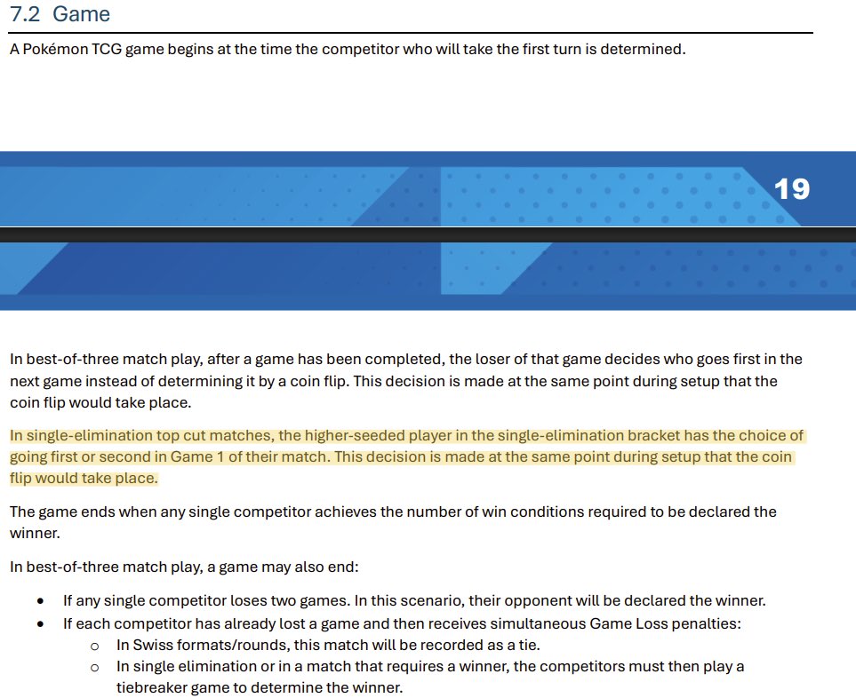 Huge update to the Pokémon TCG TRH

No more coin flips in Top Cup

Higher seeded player gets to choose if they go first or second