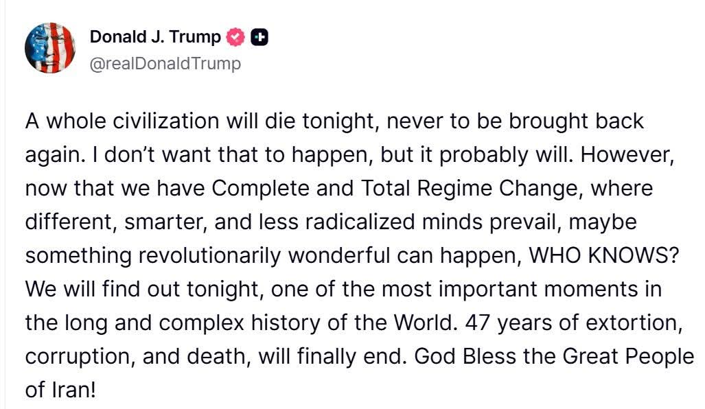 Sizaboy's tweet photo. Can Pres Ramaphosa please take Pres Trump to the ICJ for his GENOCIDAL INTENTION on the hapless Brother People of Iran. Go to Truth Social for evidence https://t.co/T09fee4F5i