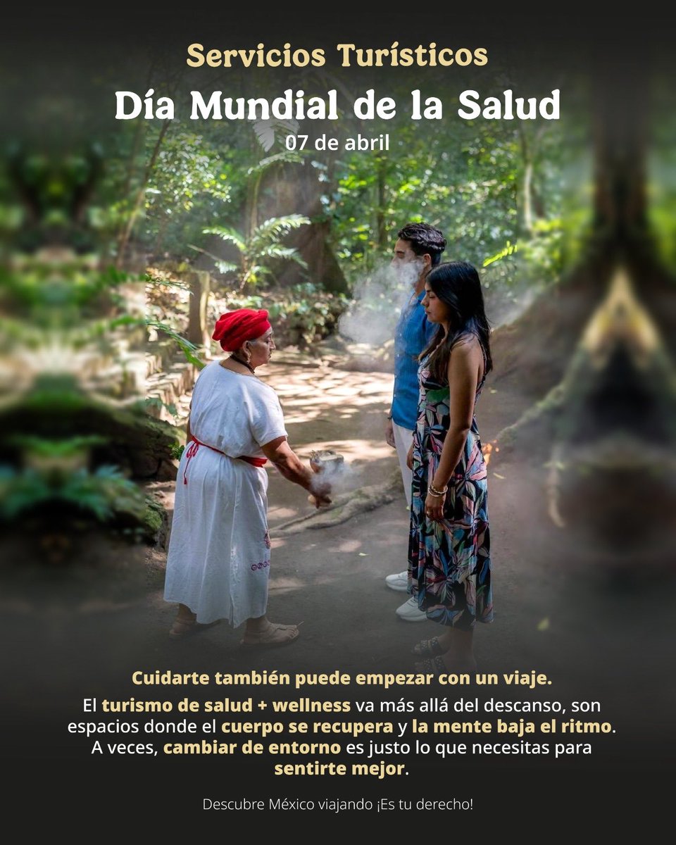 🌿 En el Día Mundial de la Salud, recuerda que cuidarte también es darte un respiro.

Viajar no solo es conocer lugares, es reconectar contigo, recargar energía y bajar el ritmo. ✨

¿Listo para sentirte mejor? 💚

#ServiciosTurísticos
#TeAsesoramos
#TurismoWellness