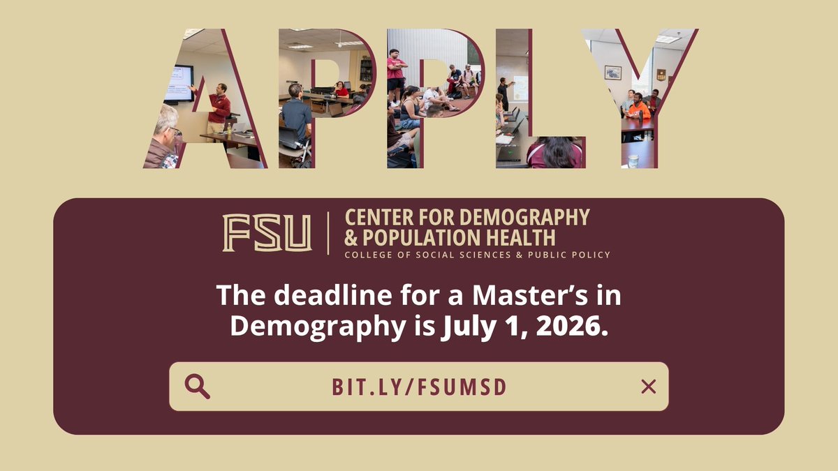 FSU Center for Demography & Population Health tweet media